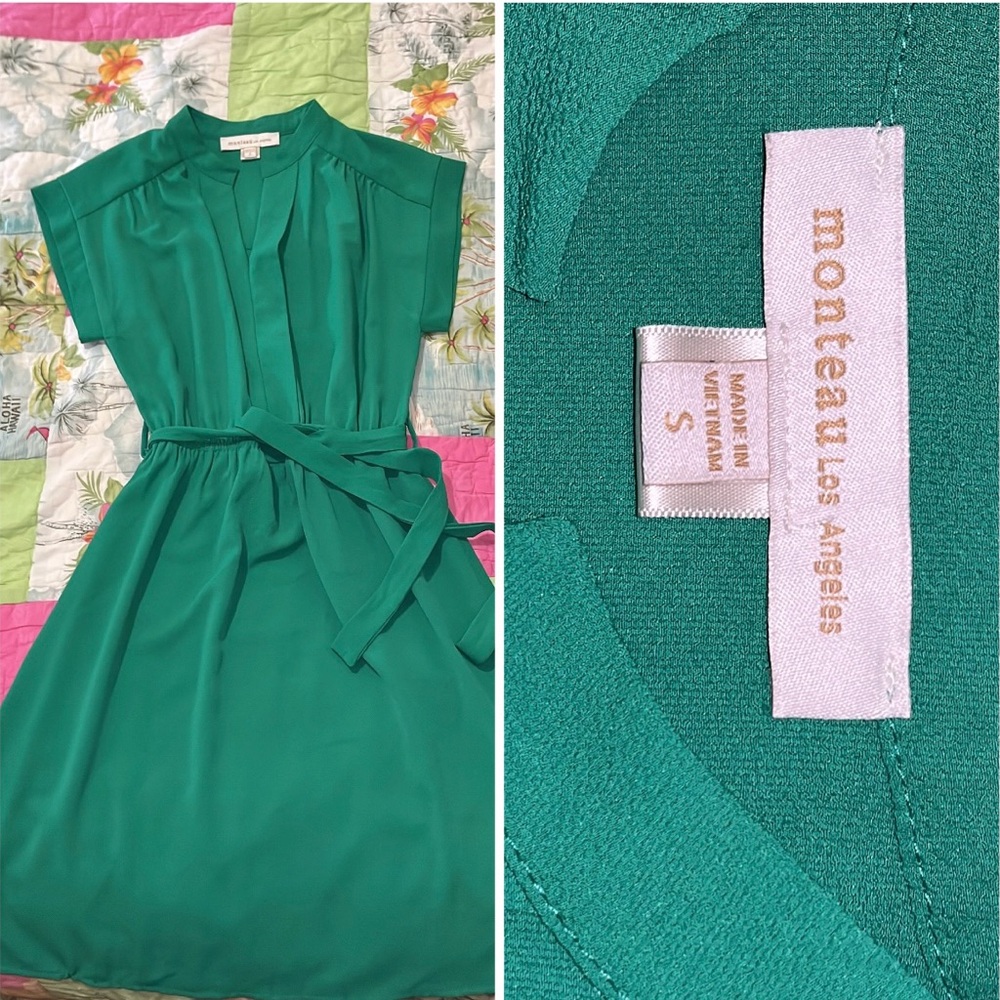 Monteau Teal Midi Dress